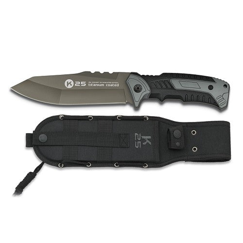 K25, Tactical Knife, Grey/Black, 14cm